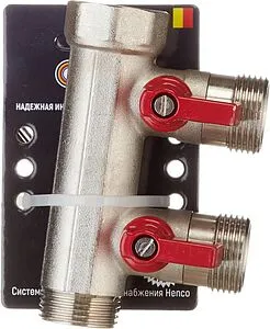 Коллектор запорный проходной 2 отвода красный ¾"в/н x ¾"ек Henco VB050502-ROOD Коллектор запорный проходной 2 отвода красный ¾"в/н x ¾"ек Henco VB050502-ROOD, 5