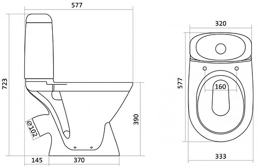 Унитаз-компакт Santek Римини белый 1WH501523