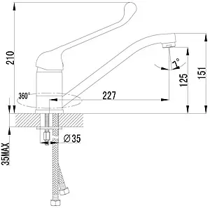 Смеситель для раковины хирургический Lemark Project хром LM4604C Смеситель для раковины хирургический Lemark Project хром LM4604C, 2