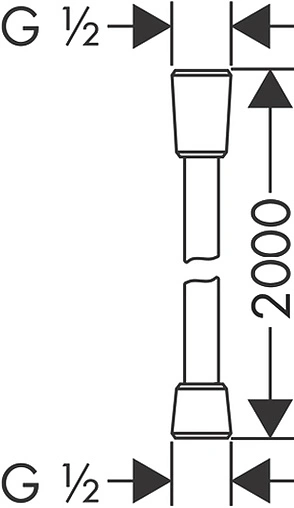 Шланг для душа Hansgrohe Comfortflex 200см хром 28169000