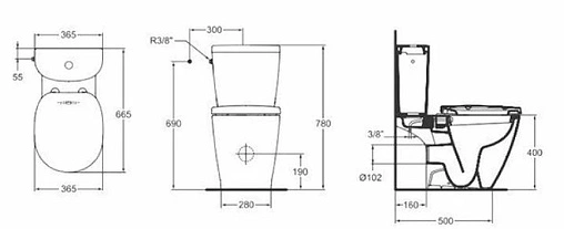 Унитаз-компакт Ideal Standard Connect белый E119501+E785601