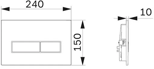 Клавиша смыва для унитаза Am.Pm ErgoFit М I110338 черный матовый Клавиша смыва для унитаза Am.Pm ErgoFit М I110338 черный матовый