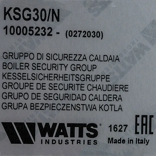 Группа безопасности котла до 50 кВт 1&quot; 3 бар WATTS KSG 30N 10005232