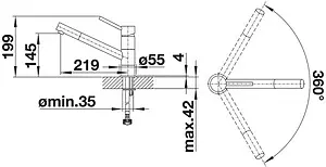 Смеситель для кухни Blanco Kano хром 521502, 2