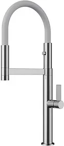 Смеситель для кухни с гибким изливом Omoikiri Osaka BN-WH нержавеющая сталь/белый 4994305, 1