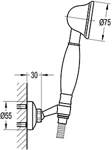 Душевой набор Swedbe Terracotta терракотовый 2562, 2