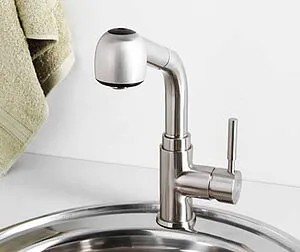 Смеситель для кухни с выдвижным изливом Wasserkraft Wern матовый хром 4266, 5