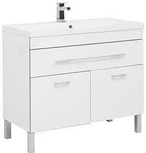 Тумба-умывальник напольная Aquanet Верона 100 белый 00182710+00158753 Тумба-умывальник напольная Aquanet Верона 100 белый 00182710+00158753, 1