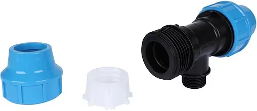 Тройник компрессионный переходной 40мм x 1&quot;н x 40мм Джилекс 9445