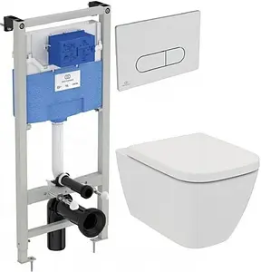 Комплект 5 в 1 Ideal Standard I.Life B RimLS+ IP001401 с кнопкой хром глянцевый Комплект 5 в 1 Ideal Standard I.Life B RimLS+ IP001401 с кнопкой хром глянцевый, 1