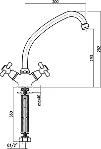 Смеситель для кухни Fiore Margot бронза 26Z363Z1 Смеситель для кухни Fiore Margot бронза 26Z363Z1, 2