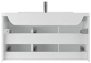 Тумба-умывальник подвесной Айсберг Мечта 100 белый DM2328T+4640021065204, 5