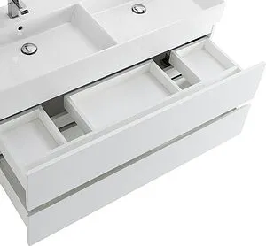 Тумба под умывальник подвесная Cezares Molveno 46 120 Bianco Ghiaccio MOLVENO 46-120-2C-SO-2-BG Тумба под умывальник подвесная Cezares Molveno 46 120 Bianco Ghiaccio MOLVENO 46-120-2C-SO-2-BG, 4