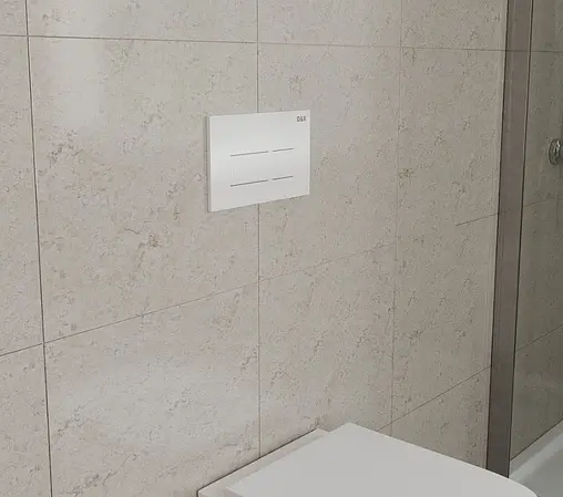 Клавиша смыва для унитаза D&amp;K Berlin DB1439016 белый глянцевый