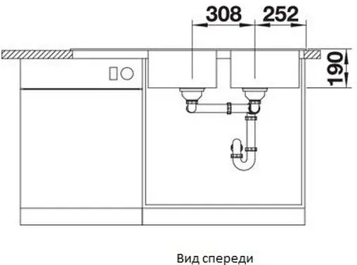 Мойка кухонная Blanco Legra 8 S 116 антрацит 523163