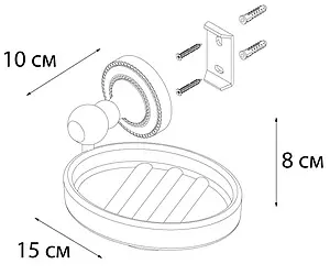 Мыльница Fixsen Style хром/белый FX-41108 Мыльница Fixsen Style хром/белый FX-41108, 3