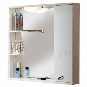 Шкаф-зеркало Aquaton Аттика 85 R белый 1A003802AT01R, 1