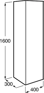Шкаф-пенал подвесной Roca Inspira 40 R дуб тёмный 857034402 Шкаф-пенал подвесной Roca Inspira 40 R дуб тёмный 857034402, 2
