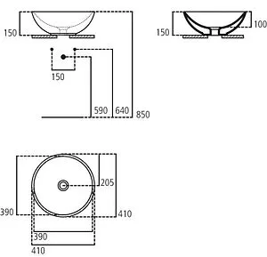 Раковина Ideal Standard Strada 41 черный матовый K0795V3 Раковина Ideal Standard Strada 41 черный матовый K0795V3, 2