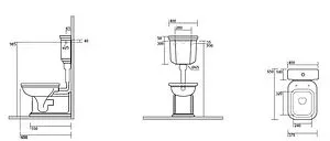 Бачок для унитаза Kerasan Waldorf белый 418301, 2