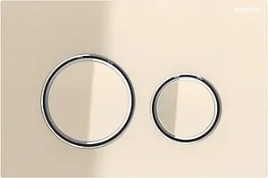 Клавиша смыва для унитаза Geberit Sigma 21 115.884.TG.1 кнопки/песочный, кольца/хром глянцевый Клавиша смыва для унитаза Geberit Sigma 21 115.884.TG.1 кнопки/песочный, кольца/хром глянцевый, 1