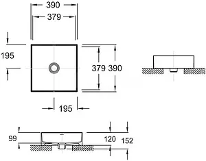 Раковина Jacob Delafon Delta Pure 39 белый E90011-0 Раковина Jacob Delafon Delta Pure 39 белый E90011-0, 2