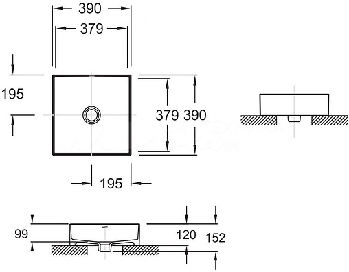 Раковина Jacob Delafon Delta Pure 39 белый E90011-0
