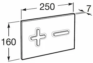 Клавиша смыва для унитаза Roca PL-6 890085001 хром глянцевый Клавиша смыва для унитаза Roca PL-6 890085001 хром глянцевый, 2
