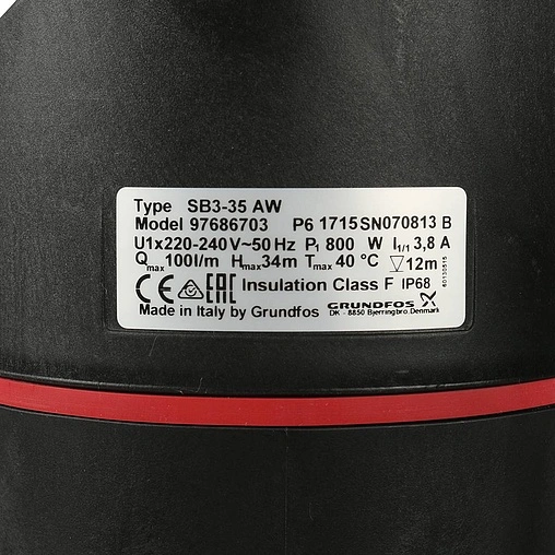 Насос колодезный центробежный 6&quot; Grundfos SB 3-35 AW 97686703