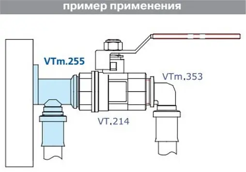 Водорозетка пресс 16мм x ½&quot;н Valtec VTm.255.N.001604