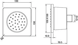Душевая форсунка Aquatek хром AQ2099CR, 2