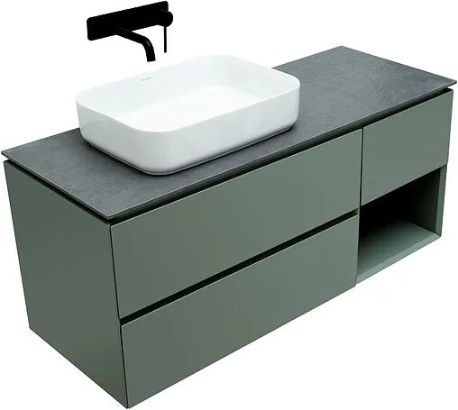 Тумба под умывальник подвесная Allen Brau Infinity 120 L олива 1.21005.CGM