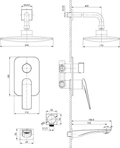 Душевая система со смесителем для ванны Lemark Allegro белый/хром LM5922CW Душевая система со смесителем для ванны Lemark Allegro белый/хром LM5922CW, 2