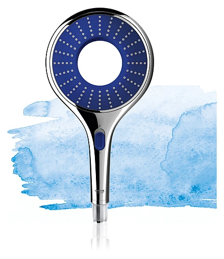 Лейка ручного душа Grohe Rainshower Icon хром/синий 27449000 Лейка ручного душа Grohe Rainshower Icon хром/синий 27449000