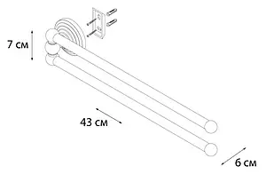 Полотенцедержатель Fixsen Retro бронза FX-83802A, 2