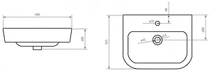 Раковина BelBagno Albano 56 белый BB120L Раковина BelBagno Albano 56 белый BB120L, 2