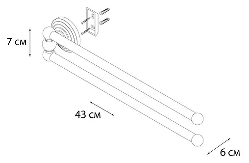 Полотенцедержатель Fixsen Retro бронза FX-83802A
