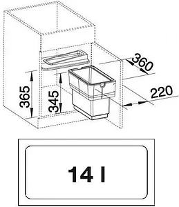 Мусорная система Blanco Singolo 512880 Мусорная система Blanco Singolo 512880, 2