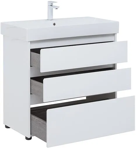 Тумба-умывальник напольная Aquanet Nova Lite 85 белый глянец 00302475+