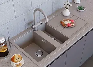 Мойка кухонная Omoikiri Kitagawa 100-2-WH белый 4993803 Мойка кухонная Omoikiri Kitagawa 100-2-WH белый 4993803, 4