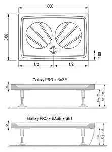 Поддон для душа Ravak Gigant Pro 100x80 XA03A401010 Поддон для душа Ravak Gigant Pro 100x80 XA03A401010, 3