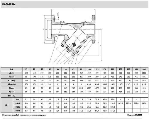 Фильтр магнитный сетчатый Ду25 ZETKAMA 821A025C70