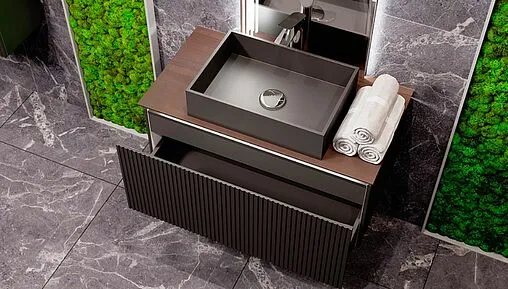 Тумба под умывальник подвесная Jorno Strong 100 антрацит Str.01.100/P/A Тумба под умывальник подвесная Jorno Strong 100 антрацит Str.01.100/P/A