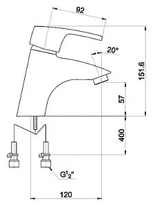Смеситель для раковины Timo Beverly хром 0051F, 2