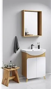 Тумба-умывальник напольная Aqwella Basic 65 белый/дуб золотой BAS0106DZ+4620008192475 Тумба-умывальник напольная Aqwella Basic 65 белый/дуб золотой BAS0106DZ+4620008192475, 5