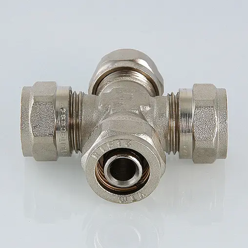 Крестовина компрессионная редукционная 20мм x 16мм x 20мм x 16мм Valtec VTm.341.N.201620 Крестовина компрессионная редукционная 20мм x 16мм x 20мм x 16мм Valtec VTm.341.N.201620