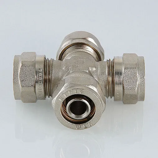 Крестовина компрессионная редукционная 20мм x 16мм x 20мм x 16мм Valtec VTm.341.N.201620