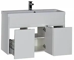 Тумба-умывальник Aquanet Латина 100 белый 00179637+00179392 Тумба-умывальник Aquanet Латина 100 белый 00179637+00179392, 5