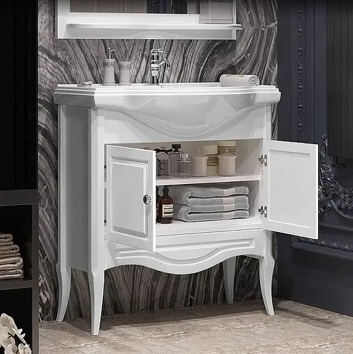 Тумба-умывальник напольный Opadiris Брунелла 80 белый матовый 00-00003631+4620008198941