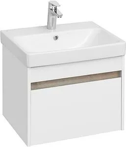 Тумба-умывальник подвесная Aquaton Марти 55 белый/ясень шимо 1A2632K0MY010, 1